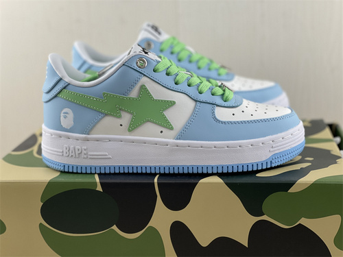 Pure original level_ the Air Force BAPE Alliance_ Pink Blue_Green Star color matching_ full code shipment_ 36-45-a3a3e2bc